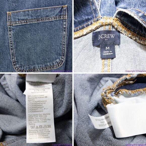 NEW J Crew‎ Classic overalls in all-day stretch, Broken In Coastline Bl, M - Picture 12 of 16